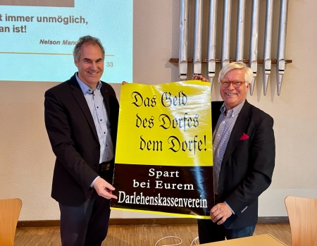 Bild: Links SÜW-Landrat Dietmar Seefeldt, rechts Landrat a.D. des Rhein-Hunsrück-Kreises, Bertram Fleck.